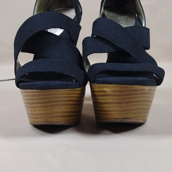 Bakers McKinley Boho Retro Platform Strappy Casual Stylish Black Wedge Sandals - Picture 14 of 14